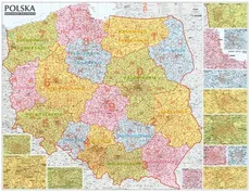 Polska mapa kodów pocztowych 1:685 ścienna