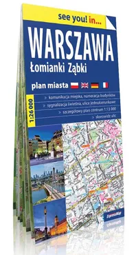 Warszawa Łomianki Ząbki plan miasta 1:26 000