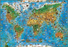 Zwierzęta świata mapa dla dzieci Listwa - Outlet
