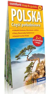 Polska Część południowa 2 w 1 Przewodnik i mapa