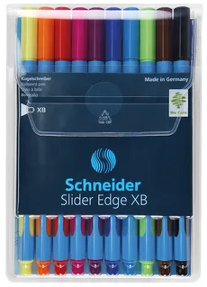 Zestaw długopisów w etui Schneider Slider Edge, XB, 10 sztuk miks kolorów
