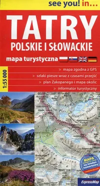 Tatry polskie i słowackie mapa turystyczna 1:55 000