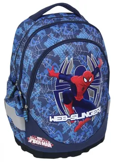 Plecak ergonomiczny 3-komorowy niebieski Spiderman