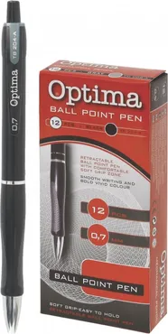 Długopis kulkowy TB 207 0.7 mm czarny 12 sztuk