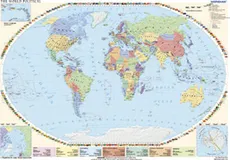 Podkład z mapą świata na tekturce z kieszonką