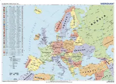 Podkład z mapą Europy na tekturce z kieszonką