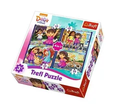 Puzzle 4w1 Dora i przyjaciele - Outlet