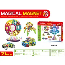 Kolorowe klocki magnetyczne Magical Magnet 71 sztuk