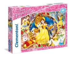 Puzzle SuperColor 60 Disney Princess Piękna i Bestia