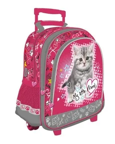 Plecak szkolny na kółkach My Little Friend Kot