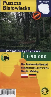 Puszcza Białowieska Der Białowieża Urwald Mapa turystyczna 1:50 000