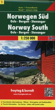 Norwegia część południowa mapa 1:250 000