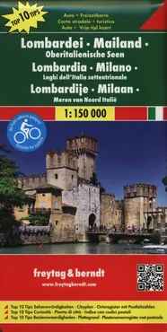 Lombardia Mediolan mapa samochodowo - turystyczna 1:150 000