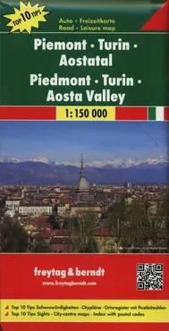 Piemont Turyn Dolina Aosty mapa samochodowa 1:150 000 - Outlet