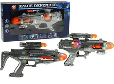Pistolet SPACE DEFENDER światło dźwięk 2 modele - Outlet