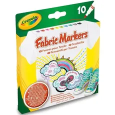 Markery do tkanin Crayola Fabric Markers 10 kolorów