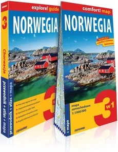 Norwegia 3 w 1 Przewodnik atlas mapa - Outlet