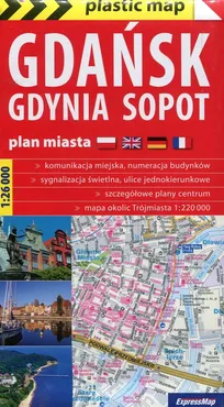 Gdańsk Gdynia Sopot 1:26 000 plan miasta