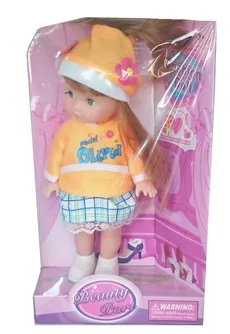 Lalka Fashion Doll 26 cm pomarańczowa