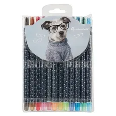 Kredki wykręcane Rachael Hale 12 kolorów Pies w okularach