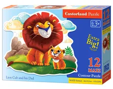 Puzzle Maxi Konturowe :Lion Cub and his Dad 12