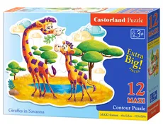 Puzzle maxi Konturowe: Giraffes in Savanna 12