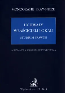 Uchwały właścicieli lokali Studium prawne - Aleksandra Sikorska-Lewandowska