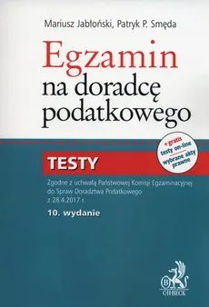 Egzamin na doradcę podatkowego Testy - Outlet - Mariusz Jabłoński, Smęda Patryk P.