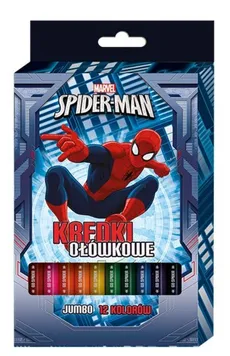 Kredki ołówkowe Jumbo Spider-Man 12 kolorów