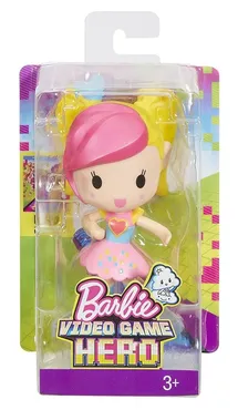 Barbie Video Game Hero minifigurka żółto-różowa
