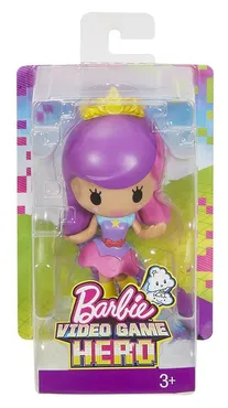 Barbie Video Game Hero minifigurka fioletowo-różowa