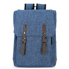 Plecak młodzieżowy z klapą Basic niebieski