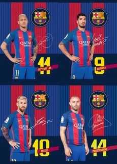 Zeszyt A5 w kratkę 16 kartek FC Barcelona 20 sztuk mix