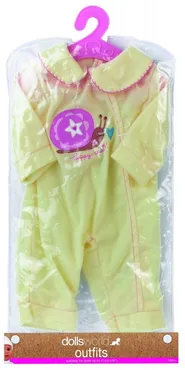 Ubranko Deluxe Fashion Boutique dla lalek do 41cm żółte ze ślimakiem