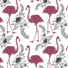 Karnet Swarovski kwadrat Etniczne flamingi