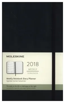 Kalendarz 2018 tygodniowy Moleskine 12M L czarny