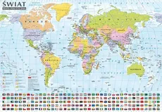 Świat Mapa polityczna i krajobrazowa 1:44 000 000 - Outlet