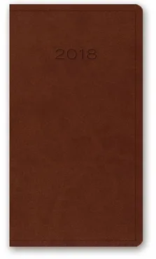 Kalendarz 2018 A6 11T kieszonkowy brązowy
