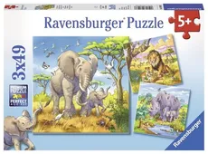 Puzzle Dzikie zwierzęta 3x49