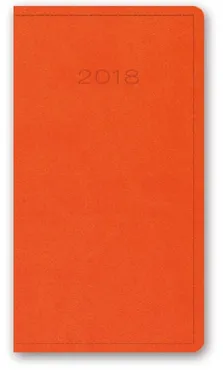 Kalendarz 2018 A6 11T kieszonkowy pomarańczowy