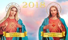 Kalendarz trójdzielny 2018-Serce Jezusa, Serce Maryi