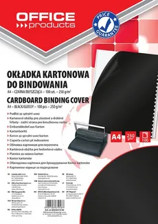 Okładki do bindowania Office Products A4 kartonowa 100 sztuk czarna/błyszcząca
