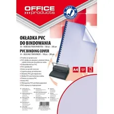Okładki do bindowania Office Products A4 PVC 100 sztuk niebieska/transparentna