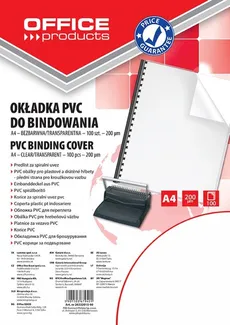 Okładki do bindowania Office Products A4 PVC 100 sztuk bezbarwna/transparentna