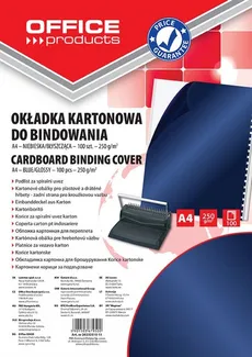 Okładki do bindowania Office Products A4 kartonowa błyszcząca 100 sztuk niebieska - Outlet