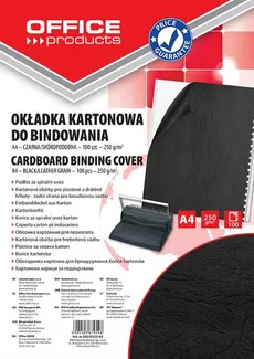 Okładki do bindowania Office Products A4 kartonowa 100 sztuk czarna/skóropodobna
