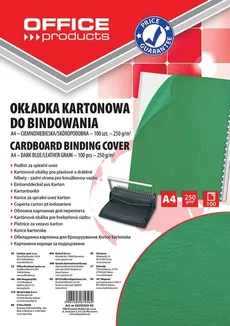 Okładka do bindowania Office Products A4 kartonowa 100 sztuk zielona/skóropodobna