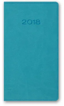 Kalendarz 2018 A6 11T kieszonkowy turkusowy
