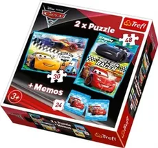 Puzzle 2w1 + Memos Auta 3 Wyścig nowej generacji