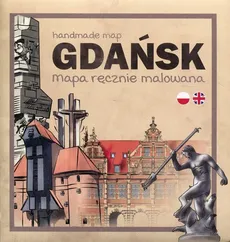 Gdańsk Mapa ręcznie malowana